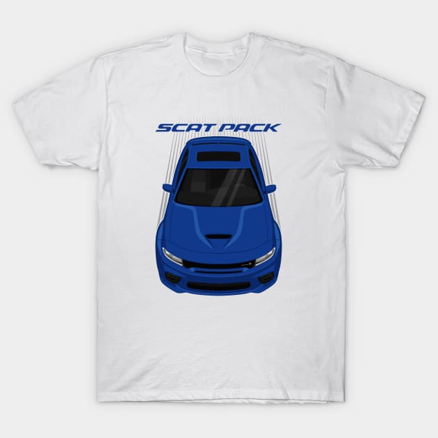 Dodge Charger Scat Pack Widebody - Indigo Blue T-Shirt by V8social